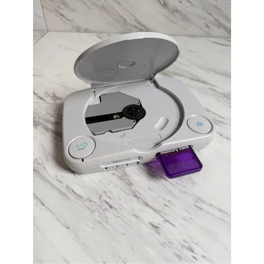 Vintage Sony PSone Slim Console SCPH-101 Mad Catz Memory Card Untested As-Is